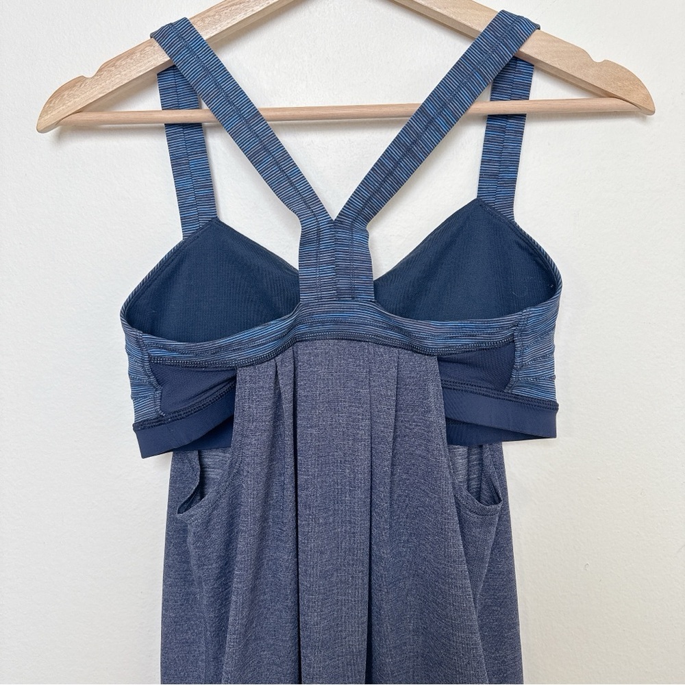 Lululemon Womens 6 Rest Less Tank Heathered Inkwell - Picture 10 of 13